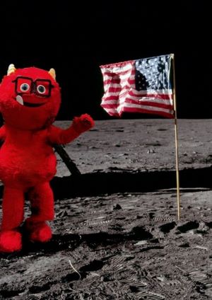 Dodl monster at moon landing (joke)