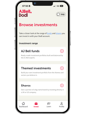 Dodl - Browse investments new screen
